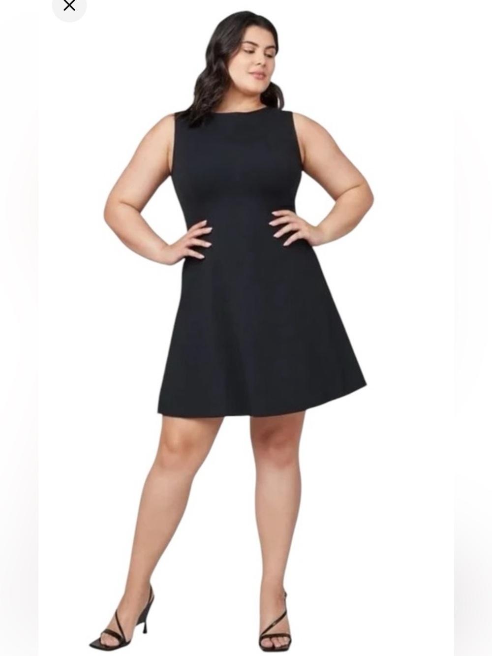 Spanx The Perfect Fit & Flare Dress Black Sleeveless Size XL